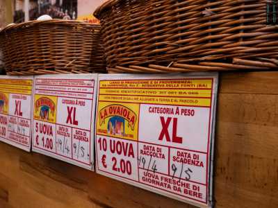 Balza all'occhio il fatto che siano suddivise in base alla taglia: sulle etichette notiamo in miaiuscolo le lettere S, M L, XL e XXL proprio come avviene nelle rivendite di abbigliamento